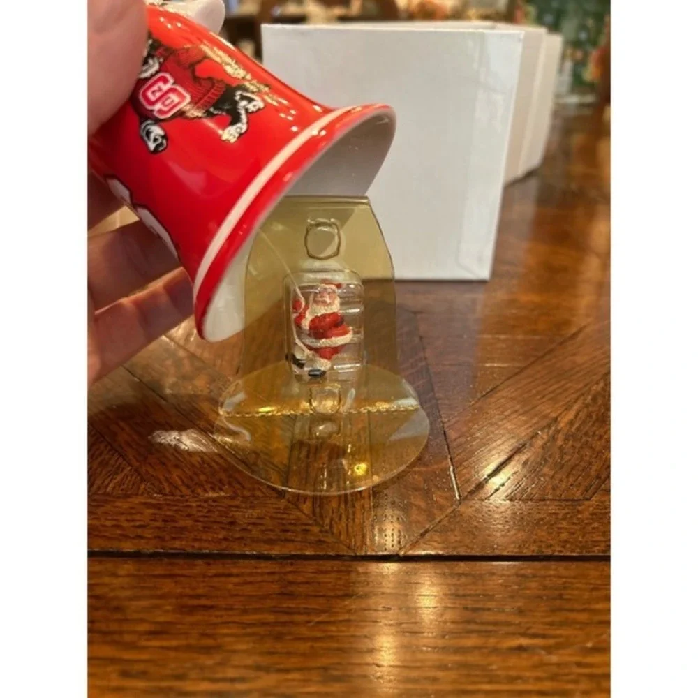 NC State Wolfpack 2006 Christmas‎ Bell Ornament with Santa Claus Inside